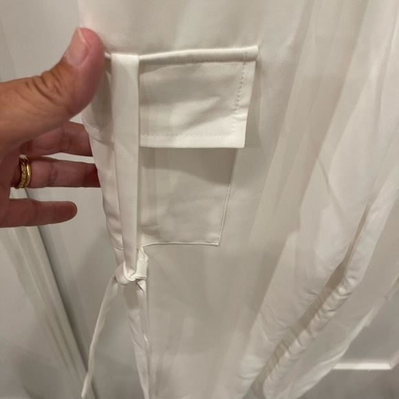 Amanda Uprichard Josietta Sleeveless Jumpsuit in Ivory.Size M - Picture 11 of 16